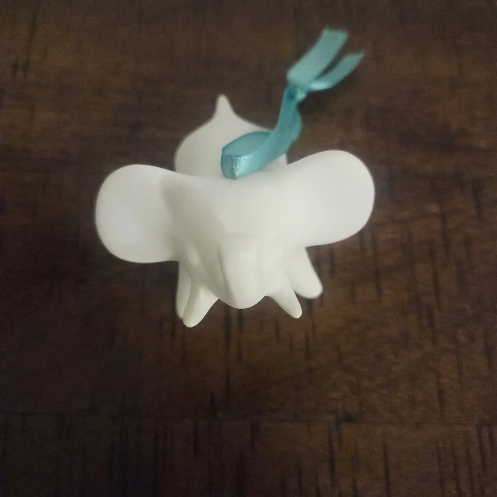 Rare Jonathan Adler Elephant Christmas Ornament Matte Porcelain MCM Lof Of 2